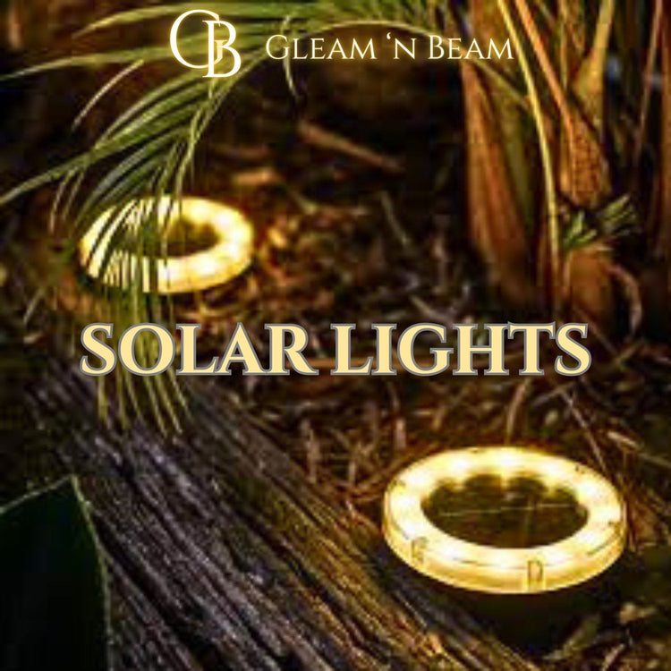 Premium solar lights collection by Gleam 'n Beam, featuring energy-efficient and eco-friendly lighting solutions for gardens, pathways, and outdoor spaces. Perfect for stylish and sustainable décor in the UK