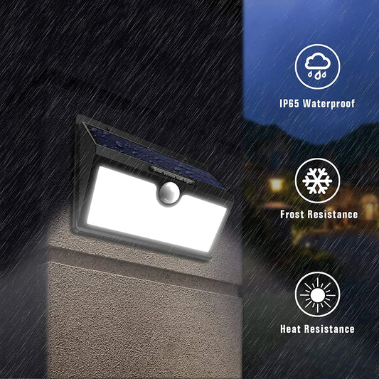 Solar Powered Outdoor Wall Lights, 78 LED Solar Lights For the Wall, Waterproof Solar Exterior Lights Wall With 3 Modes