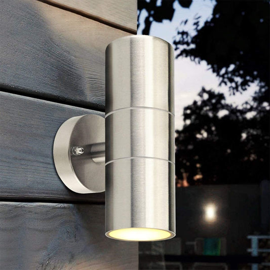 Modern Stainless Steel Up Down Double Wall Spot Light IP65 Outdoor