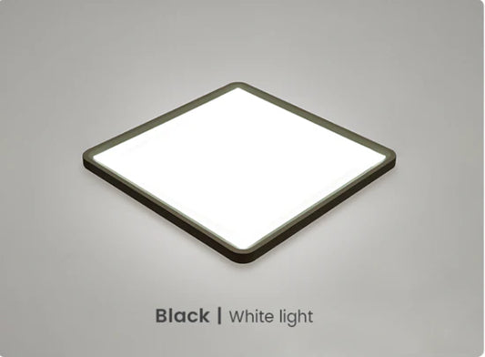 GLEAM 'N BEAM Flush Ceiling Light 28W 2200LM, Waterproof IP44, Square Ceiling Lamp for Living Room, Bedroom