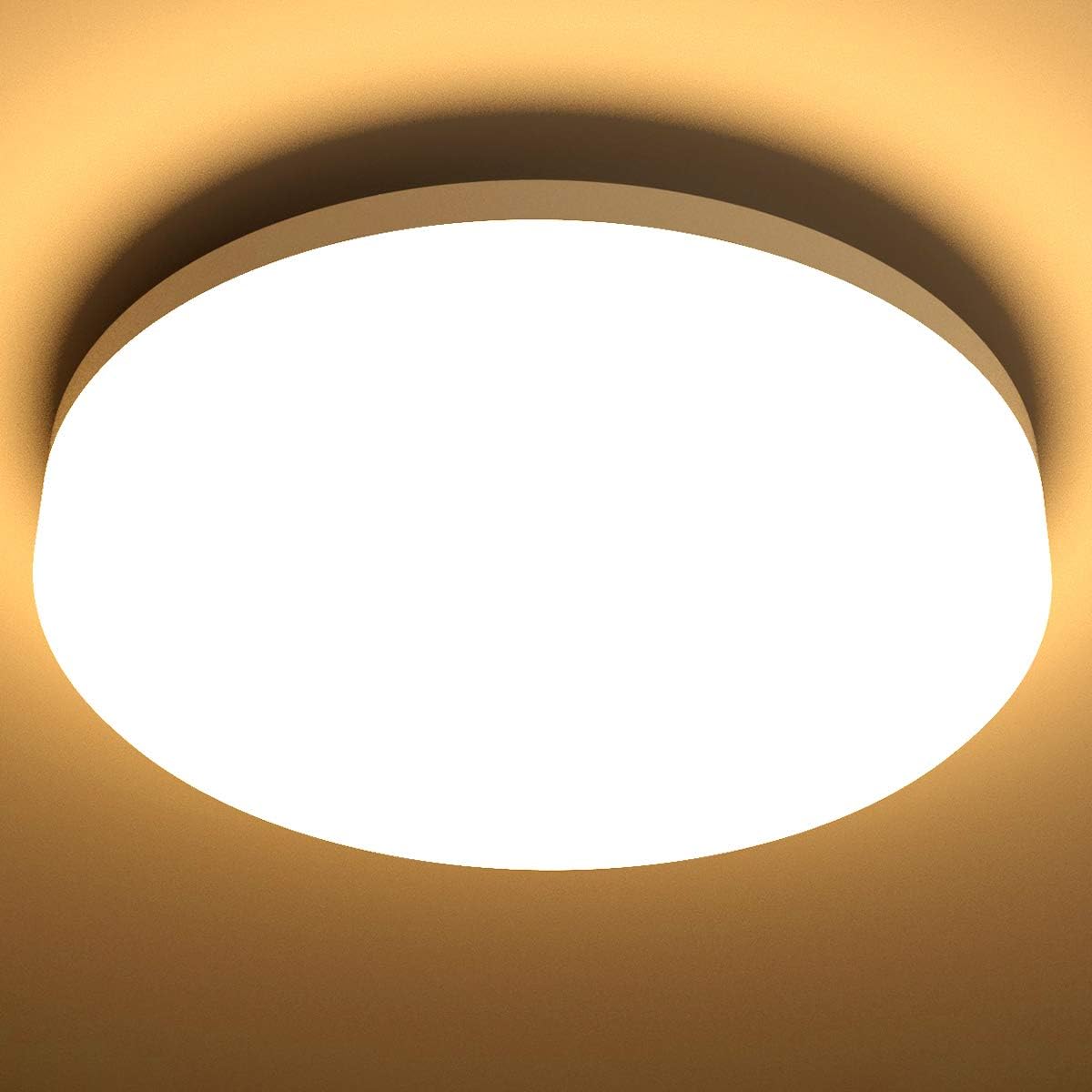 GLEAM 'N BEAM 24W Bathroom Lights Ceiling, Ceiling Lights Round,2050lm Waterproof 6500K 29cm,Indoor Dome Flush Ceiling Light