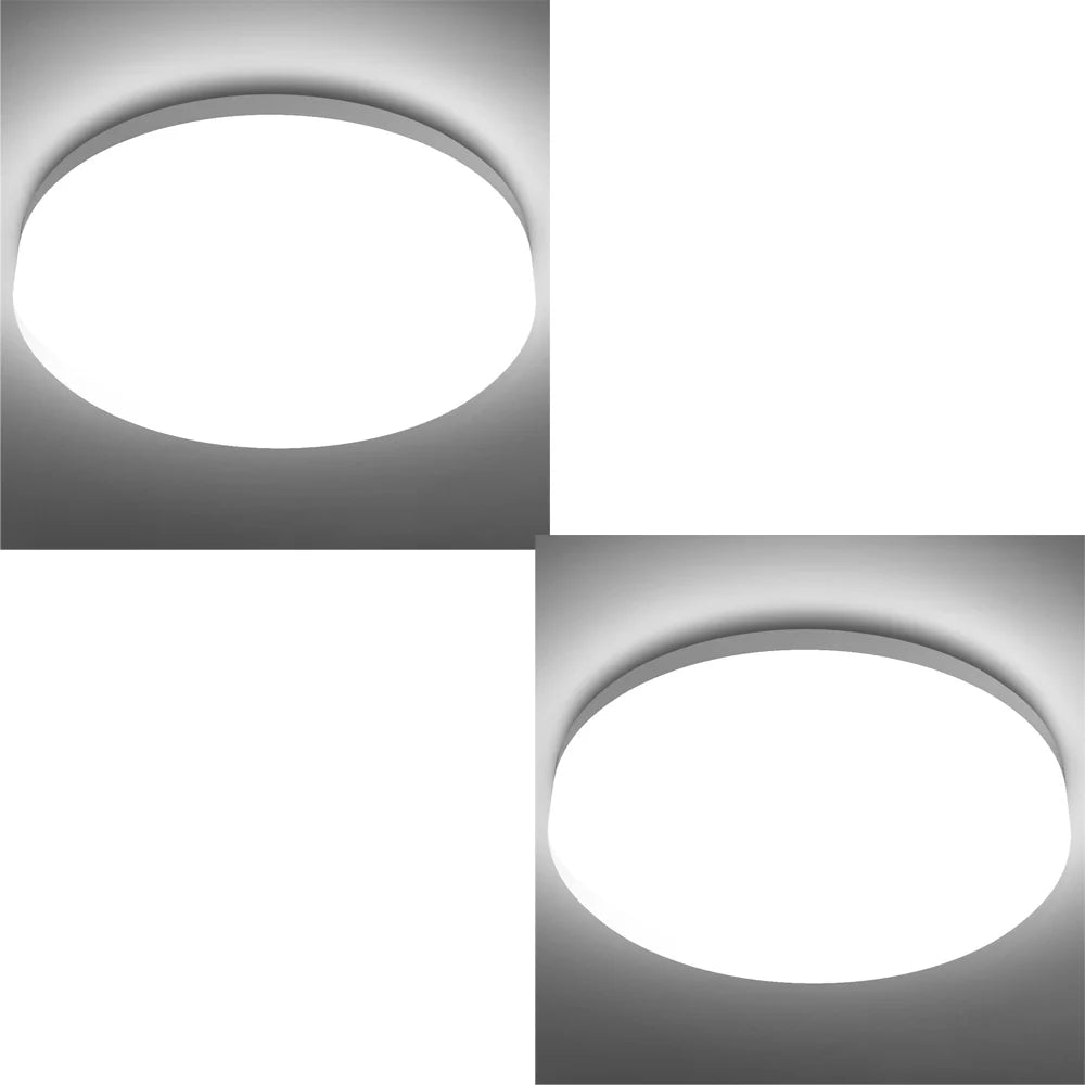 GLEAM 'N BEAM 24W Bathroom Lights Ceiling, Ceiling Lights Round,2050lm Waterproof 6500K 29cm,Indoor Dome Flush Ceiling Light