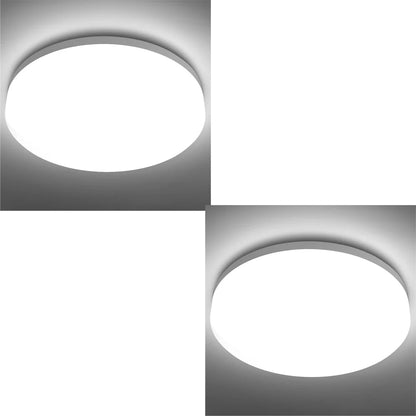 GLEAM 'N BEAM 24W Bathroom Lights Ceiling, Ceiling Lights Round,2050lm Waterproof 6500K 29cm,Indoor Dome Flush Ceiling Light