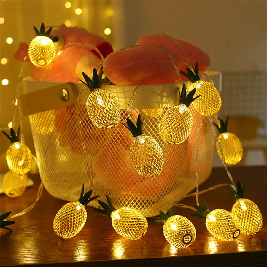 LED Pineapple Fairy String Lights, USB Powered, For Decoration