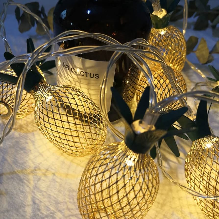 LED Pineapple Fairy String Lights, USB Powered, For Decoration