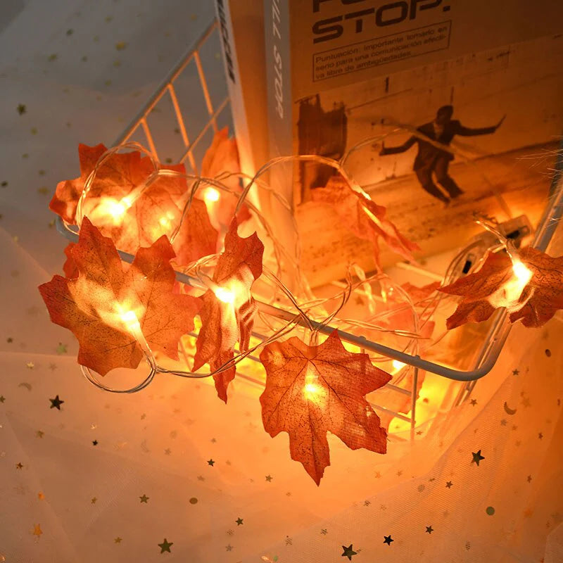 Maple Leaves Fairy Lights, Remote Control | For Home Decoration