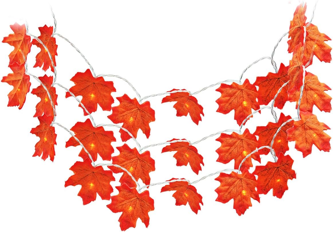 Maple Leaves Fairy Lights, Remote Control | For Home Decoration