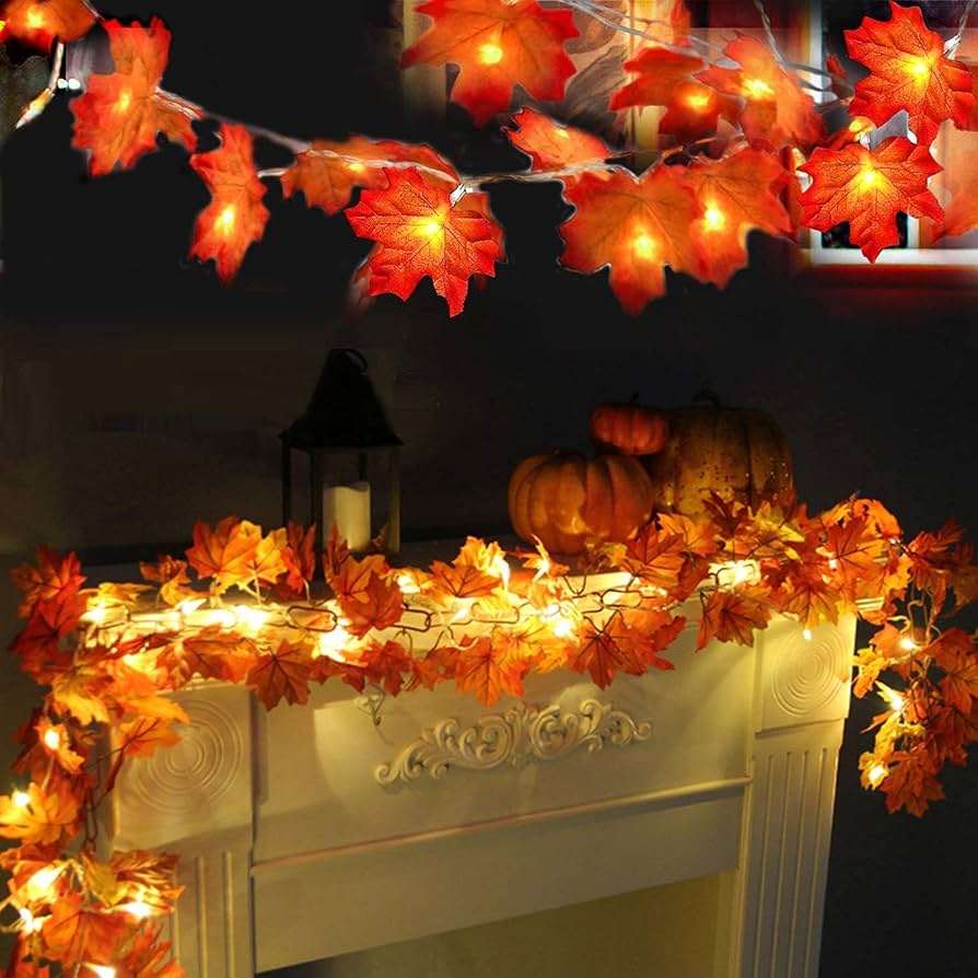 Maple Leaves Fairy Lights, Remote Control | For Home Decoration