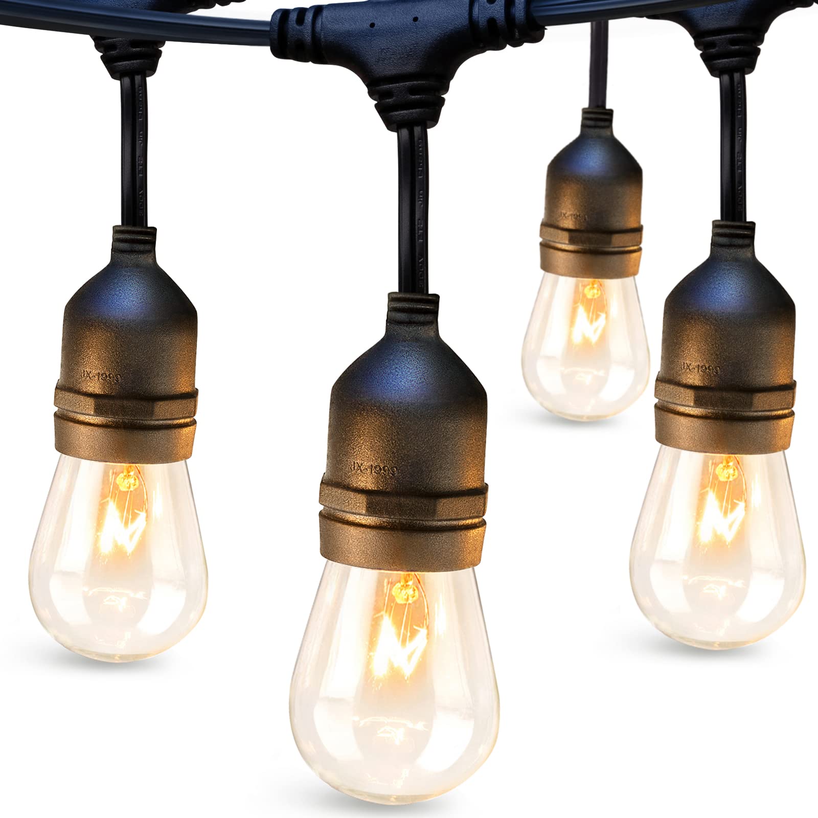  Outdoor Festoon Lights Mains Powered 48FT/15M LED