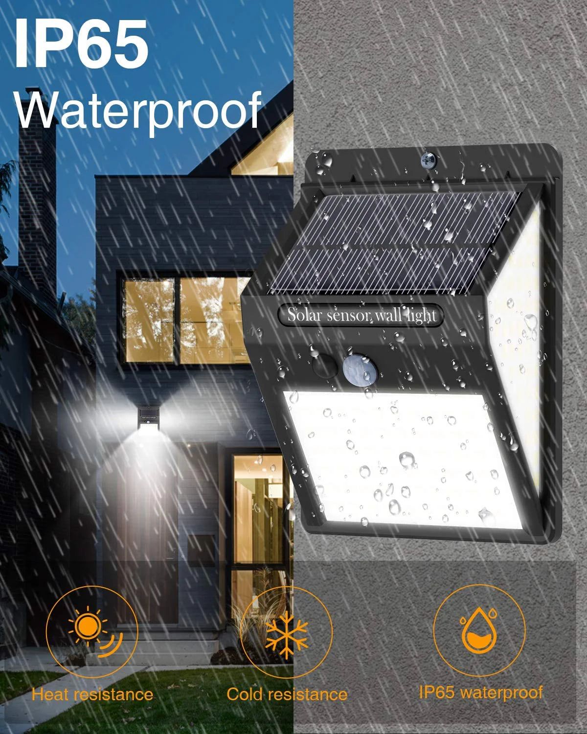 Outdoor LED Solar Security Flood Lights, Solar Powered | waterproof