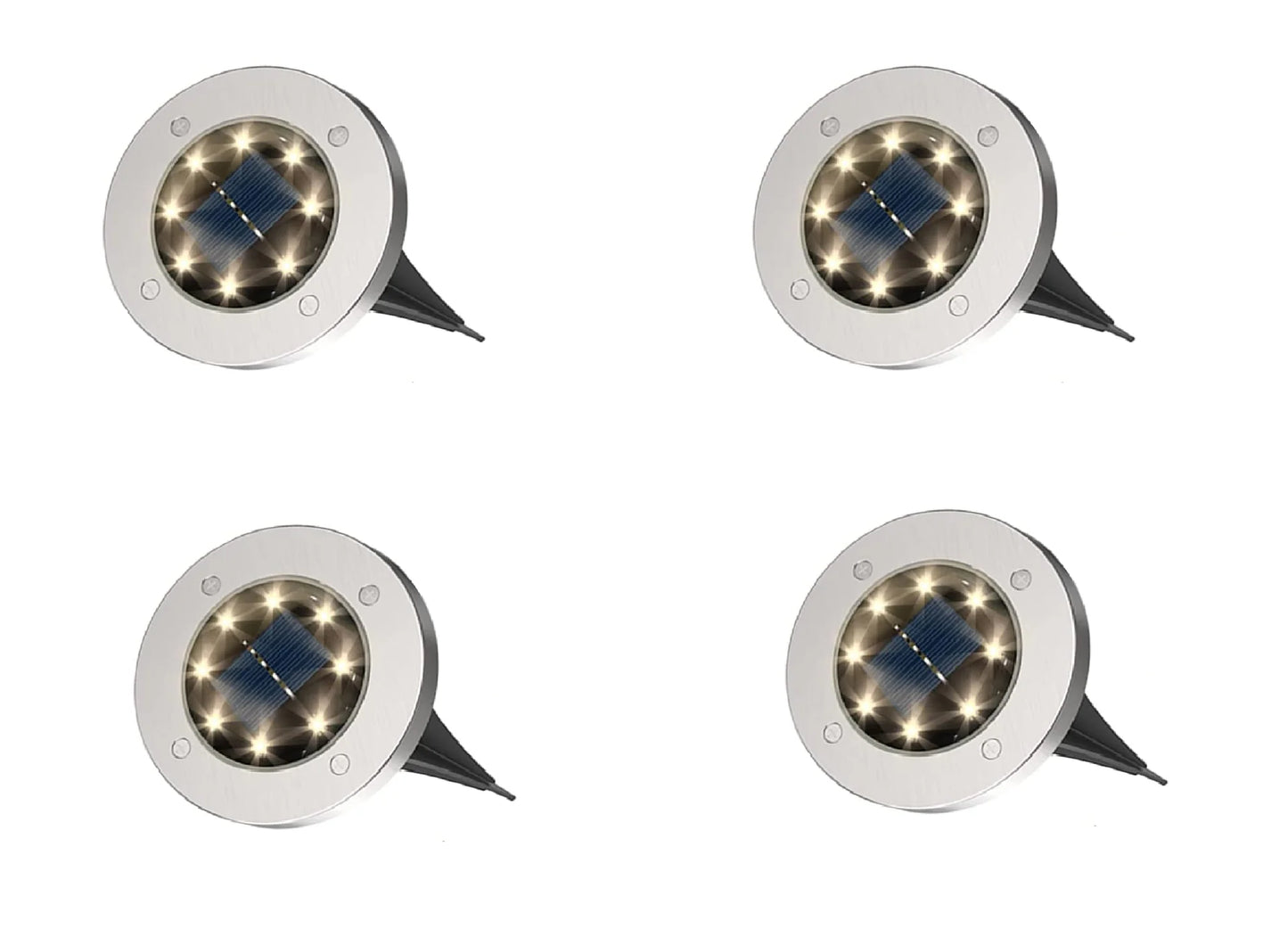 Solar Deck Lights Solar Powered 4 peck, For Outdoor Garden Lights