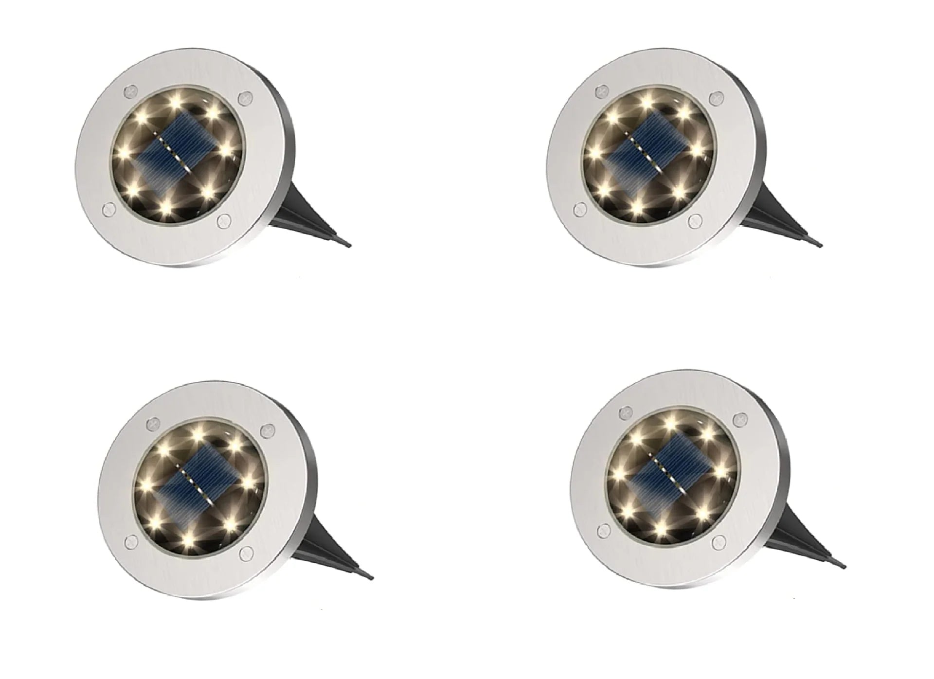 Solar Deck Lights Solar Powered 4 peck, For Outdoor Garden Lights