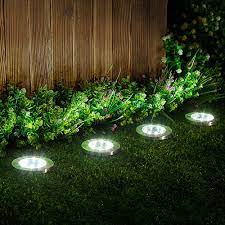 Solar Deck Lights Solar Powered 4 peck, For Outdoor Garden Lights