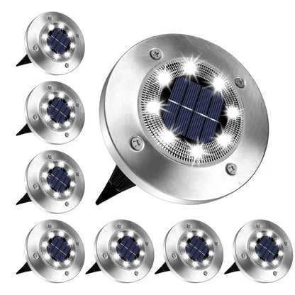 Solar Deck Lights Solar Powered 4 peck, For Outdoor Garden Lights