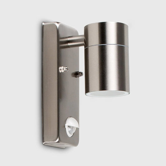 Downward Outside Lighting Mains Powered, IP44 Silver Stainless Steel